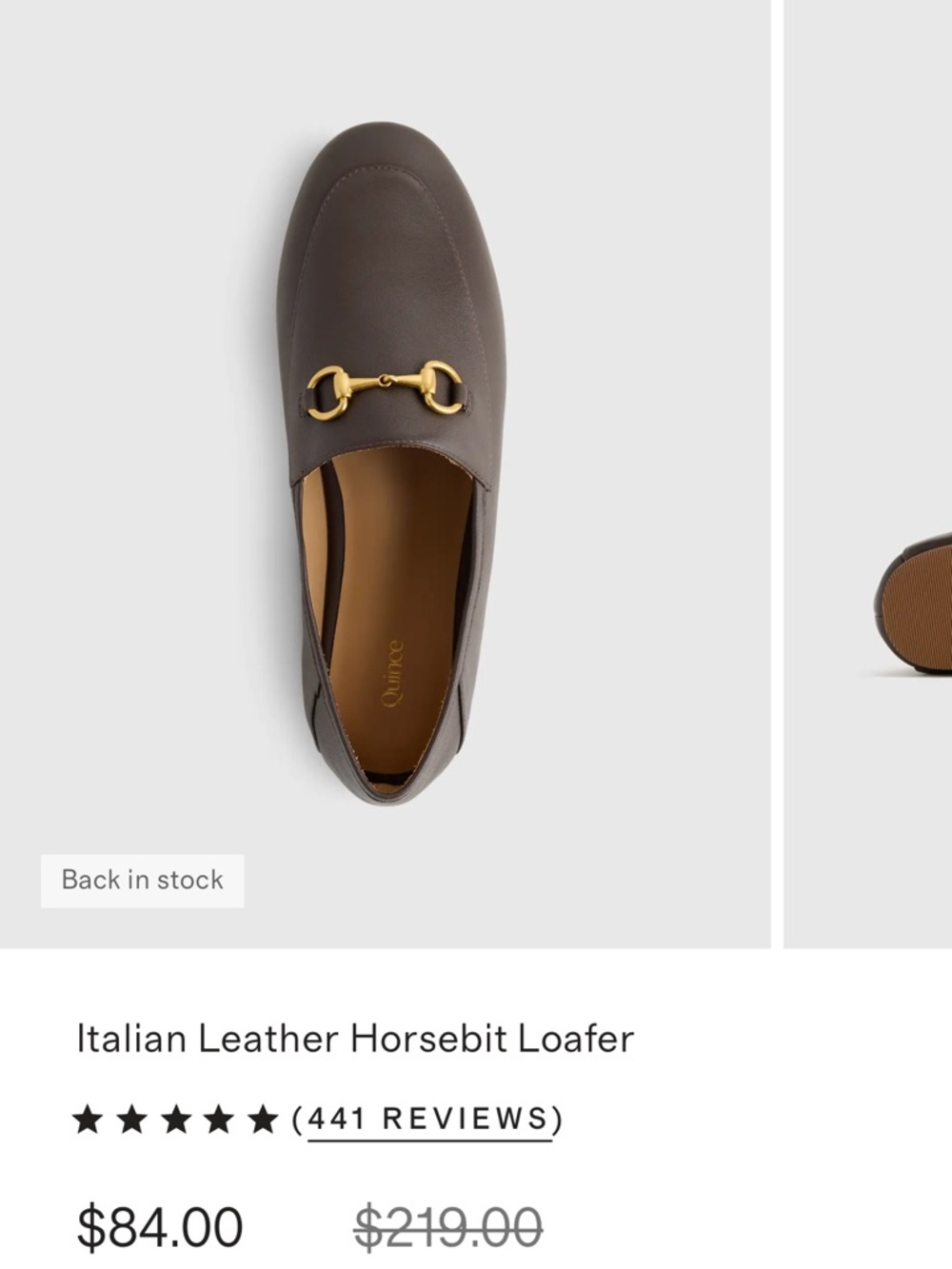 Quince Brown Leather Horsebit Loafer with Gold Accent